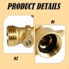 90 Degree Hose Elbow Brass High Performance Build in Switch 3/4" Ght Fittings Residential Garden