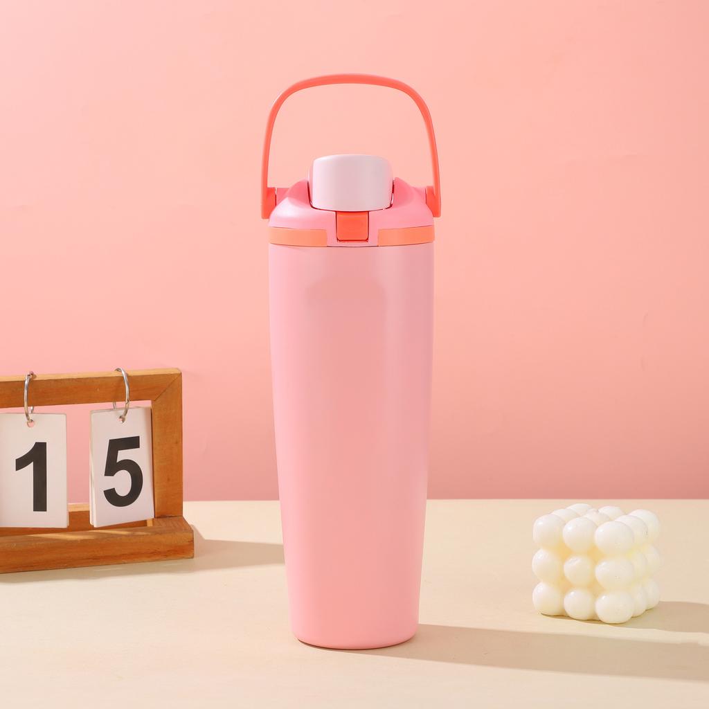 Water Bottle Fashion Oz Portable Fruit Cup Stainless Steel Vacuum Thermos Cup Outdoor Bouncing Straw Cup