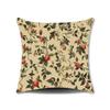 Spring Flower Print Pillow Cover for Home Living Room Sofa Cushion Cover Linen Print Cushion Cover