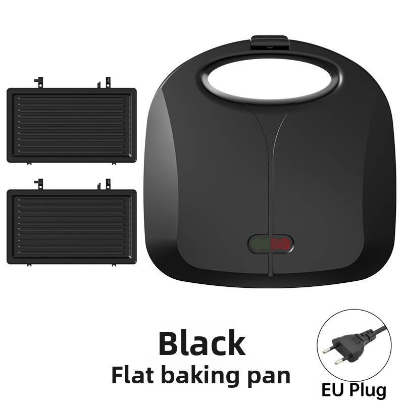 Multifunction Breakfast Sandwich Maker With Mechanical Control For Family Kitchen Black EU