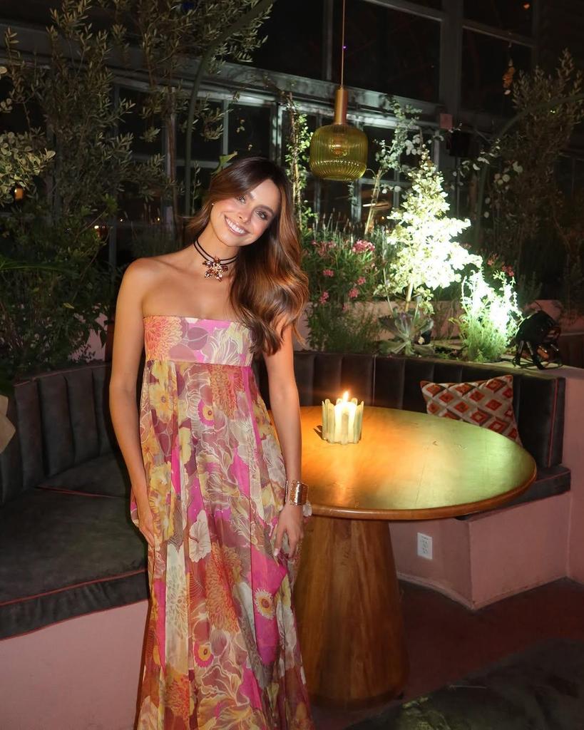 European & American Women's Printed Strappy Bandeau Maxi Dress