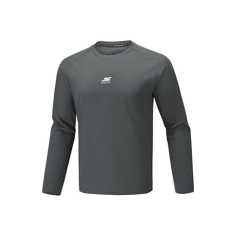 Skechers Sweat-Absorbing Breathable Round Neck Pullover Knit Long Sleeve T-Shirt Men tops P226M021-013P M