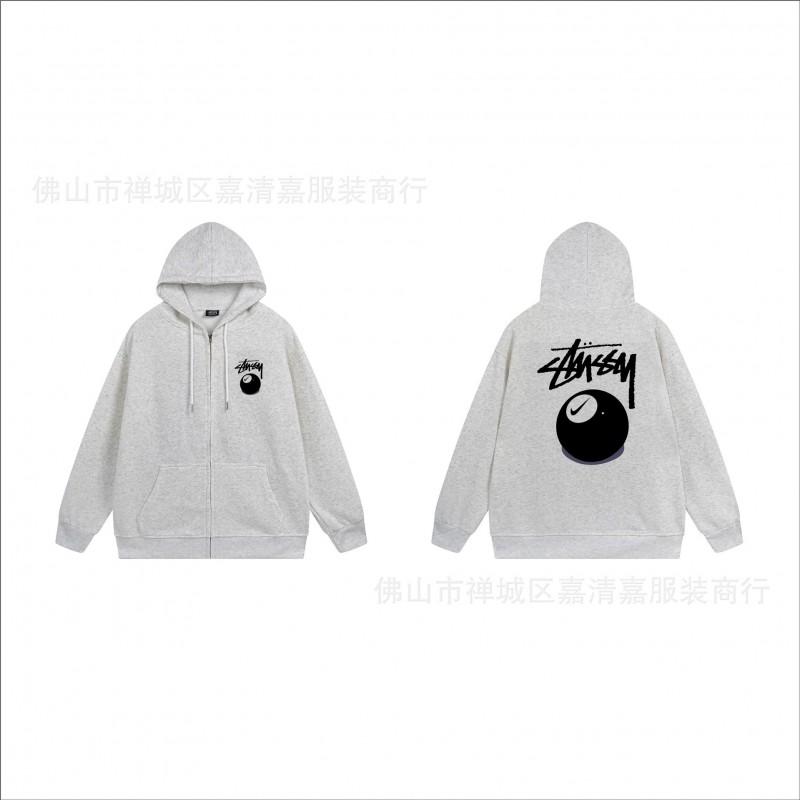 Unisex mikina s kapucí na zip s potiskem Bavlněný svetr Lehká podzimní zimní neformální svrchní oblečení