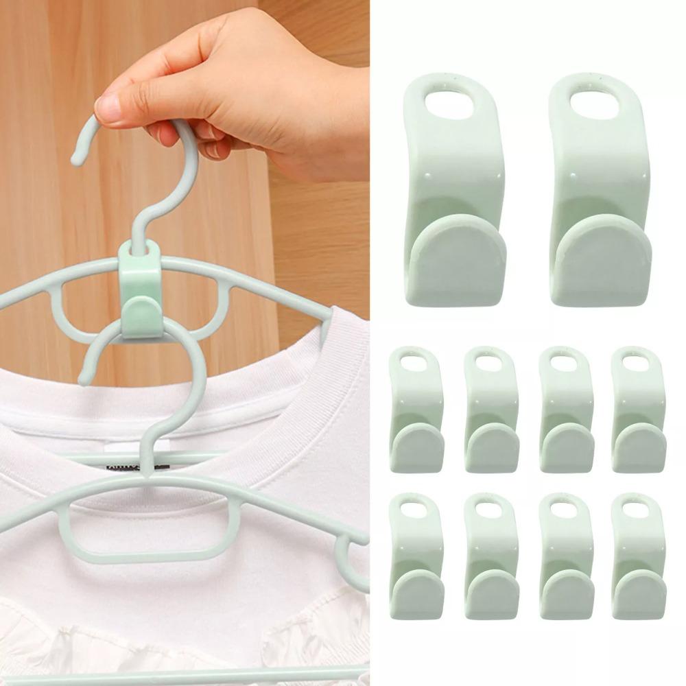 

10/30/60Pcs Saving-Space Connector Cascading Hook Mini Clothes Hanger Connector Hooks