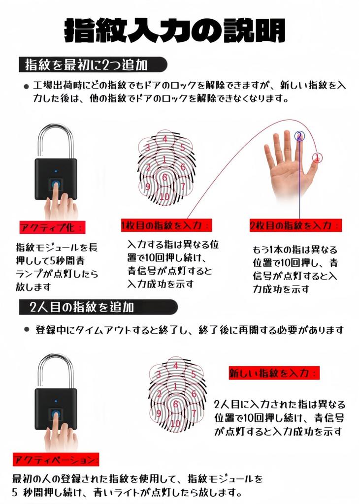 CLEAYODO Smart Fingerprint Lock with 10 Charging 1 Hour 180 Days of Drop Zinc Alloy Fingerprint Lock for Outdoor Warehouse Doors and Student Dorm