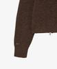 AEAE High Neck Knit Zip Up [Brown]