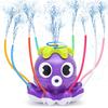 Space Rocket Octopus Sprinkler Water Toy Automatic Rotation Fun Spray Water Children's Water Playing Outdoor Toys
