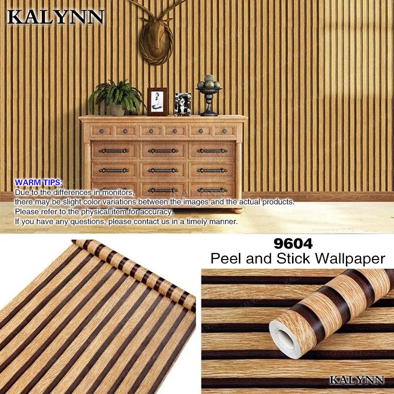 Peel and Stick Wallpaper Wood Plank Faux Wood Contact Paper Removable Self-Adhesive Vintage Wall Covering Prepasted Decorative