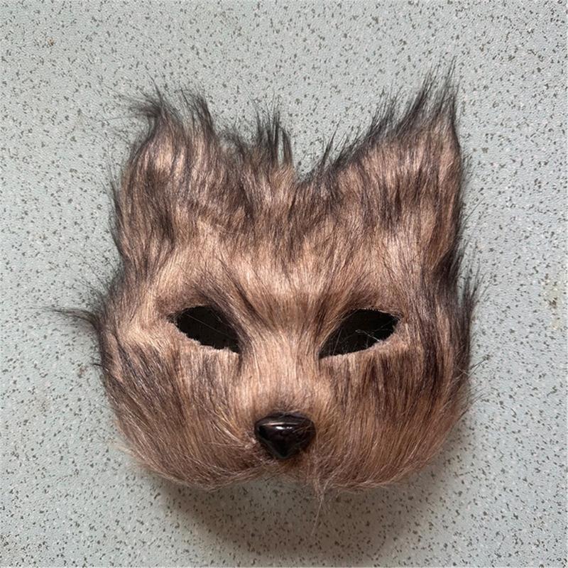 Cats Costumes Cosplay Half Face Cats Mask Cats Paws Gloves Cats Tail Set Halloween Animal Fancy Costume Accessories Kit