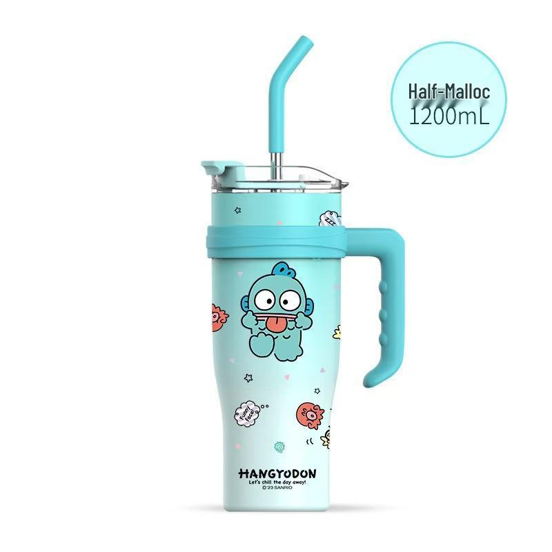 Sanrio Ice Buster Large Capacity Straw Cup - 2025 New Style Jumbo Thermos for Girls