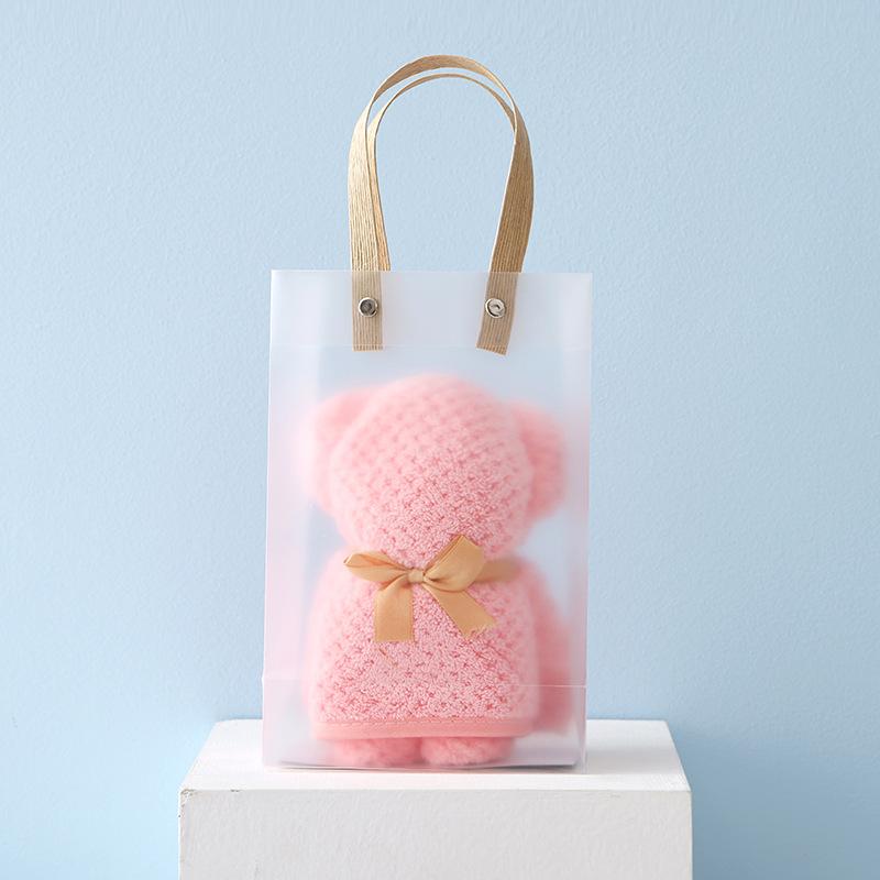 Coral Velvet Bear Towels Souvenir Gift Idea Pineapple Grid Wedding Towels Return Top Gift Idea Wedding Shop Business Towels