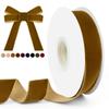Luxury Finish Gold Velvet Ribbon 5 Yards Length Vintage Velvet Ribbons  Wedding Decoration