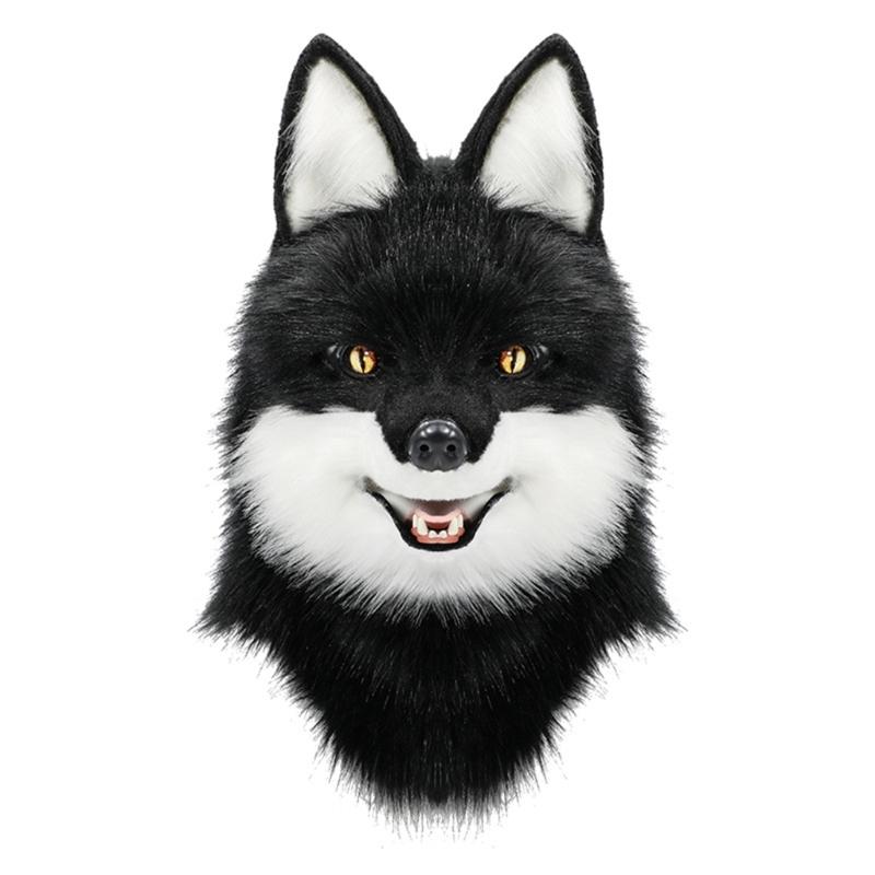 Lebensechte Hunde Vollkopfmaske Bequeme Kopfbedeckung Hut Realistisch Aussehendes Design für Cosplay und Themenveranstaltungs-Verkleidung