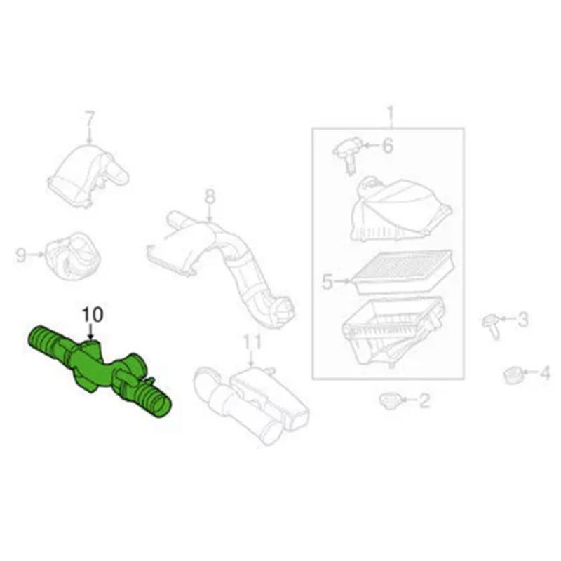 AEF2-Engine Coolant Air Intake Tube Hose C2D17107 C2Z17820 For JAGUAR XJ 2010- XF 2009-2015 3.0L чёрный