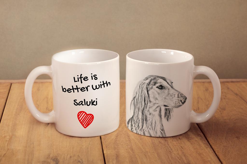 Saluki, Persian Greyhound, Arabian Hound, Gazelle Hound I - Cup with a Dog, Cup with a Photo, Personalized Gift from the Art-Dog Brand