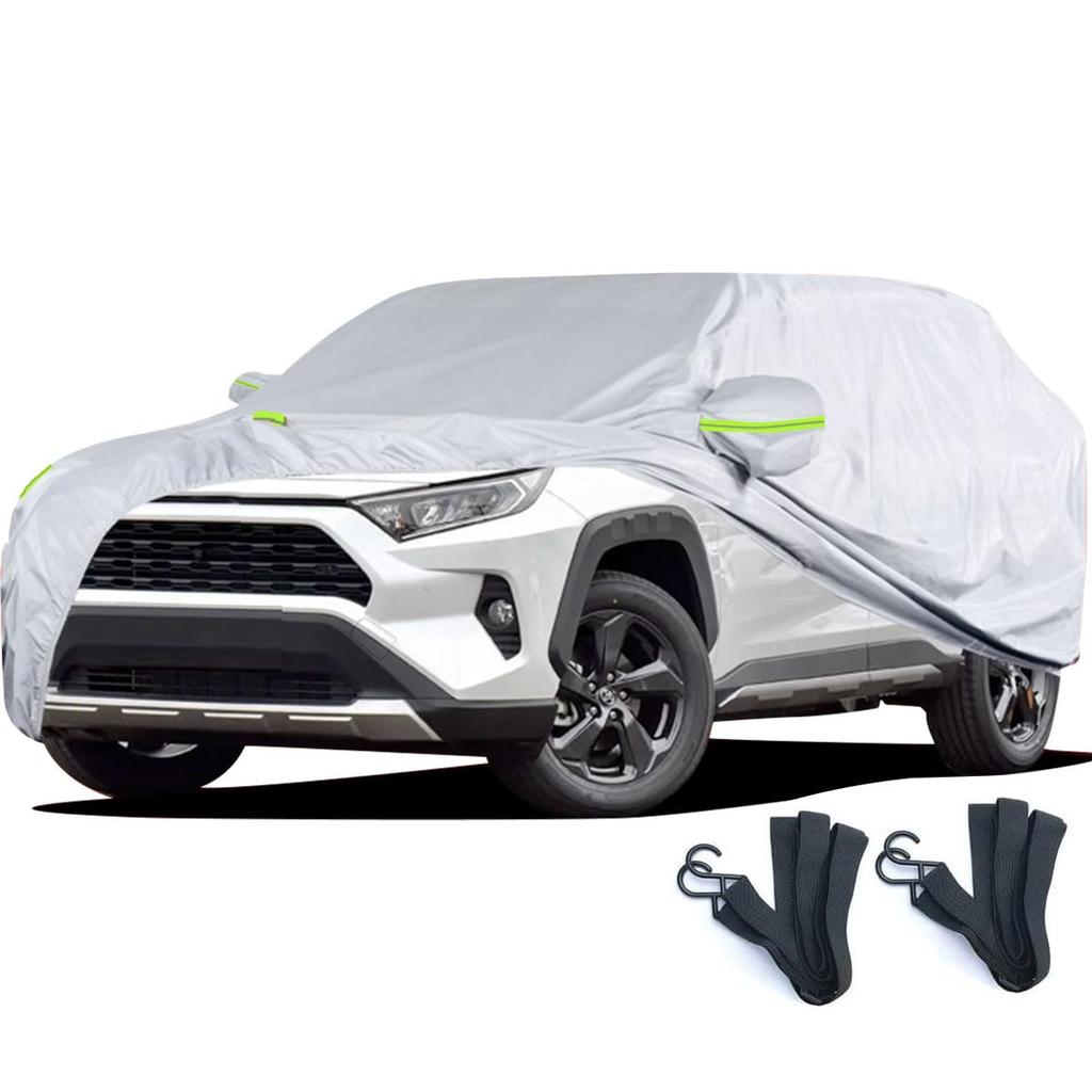 LINFEN Car Body UV Yellow Sand Strong Elastic and Windproof Rope Universal Fit for and SUV 485 x 190 x Cover, Fleece-Lined, Cover, Waterproof,