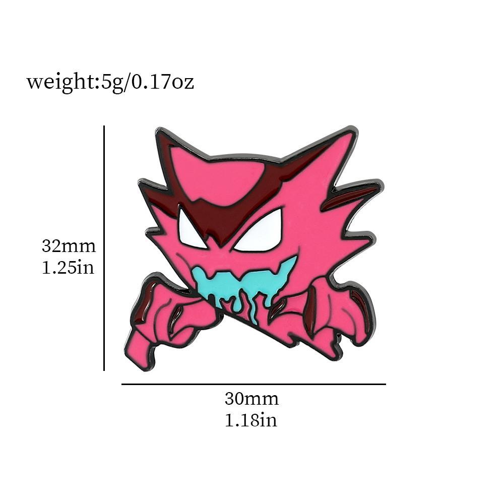 Cartoon Creative Funny Pokemon Metal Badge Ghost Venom Pocket Elf Magic Pin