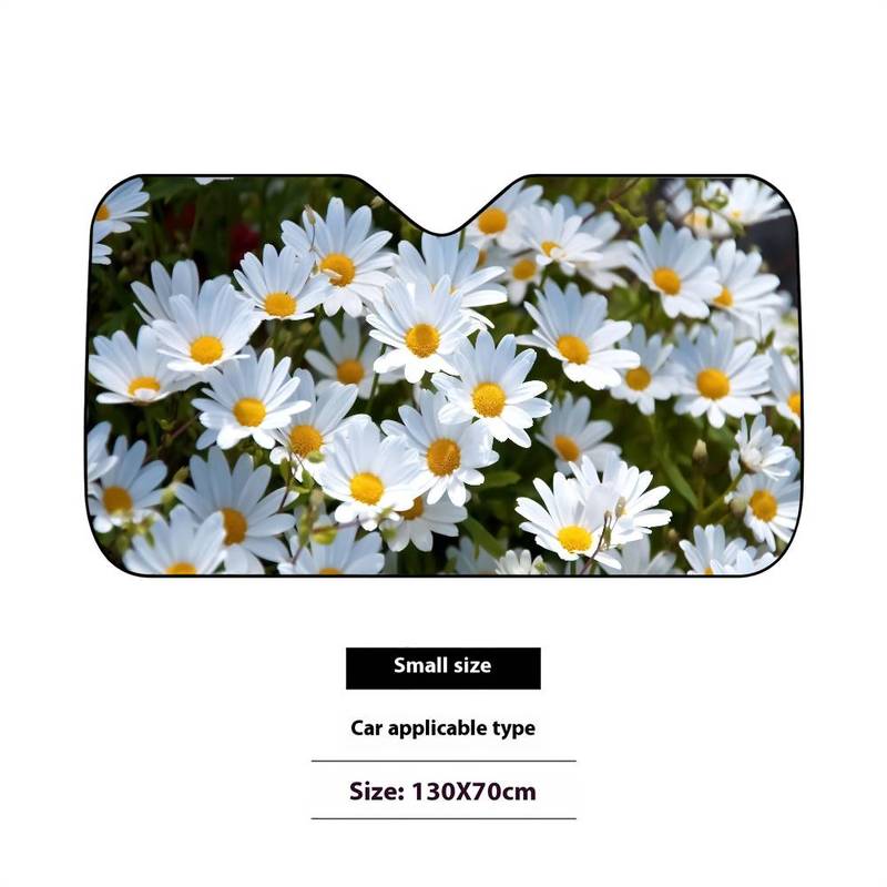 Daisies Car SunShade Car Sunshade, Front Windshield Protector, Foldable UV Resistant Sunshade Cover, Car Accessories