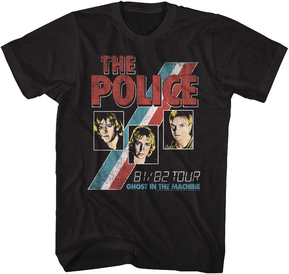 The Police British Rock Band Message In A Bottle Adult T-Shirt Tee