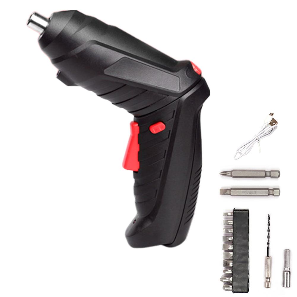 4v Electric Screwdriver Set Powerful Impact Screwdriver Drill 250r/min Lithium Battery Screwdriver 1800mah Rechargeable