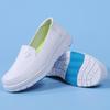 Scarpe da infermiera da donna impeccabili, suola morbida, traspiranti, antiscivolo - Calzature piatte comode per il lavoro in ospedale.