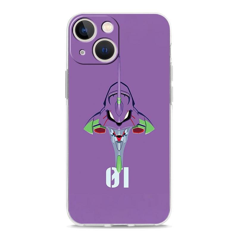 

Чехол для телефона с рисунком Neon Genesis Evangelion для iPhone 14 13 11 12 Pro Max X XR XS 7 8 Plus SE, прозрачный мягкий силиконовый чехол iPhone 14 Plus