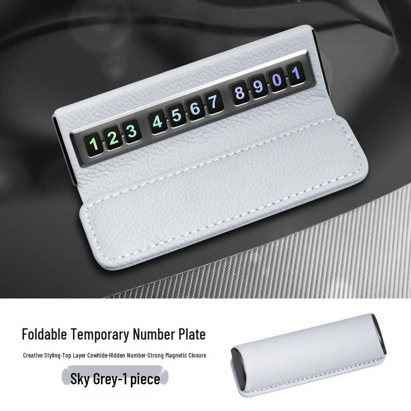 

Креативная временная парковочная номерная табличка - украшение салона автомобиля и дисплей номера телефона на лобовом стекле серый