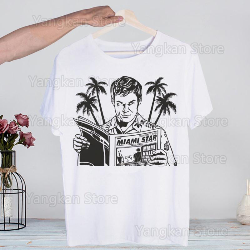 Dexter Morgan Tshirts Men Fashion Summer t-shirts Tshirt Hip Hop Girl Top Tees streetwear Harajuku Funny
