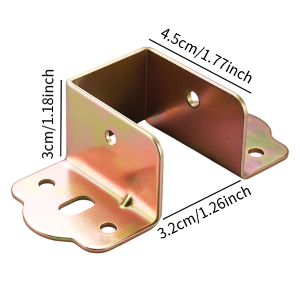 4x Bed Rail Brackets Bed Support Bracket Bed Beam Connector Metal Bed Hinge for Connecting To Wood, Headboards, and Foot Boards