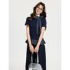 Fake Two-Piece Plaid Short-Sleeve T-Shirt With Lace Hem For Women New Spring/Summer Base Shirt With Ribbons