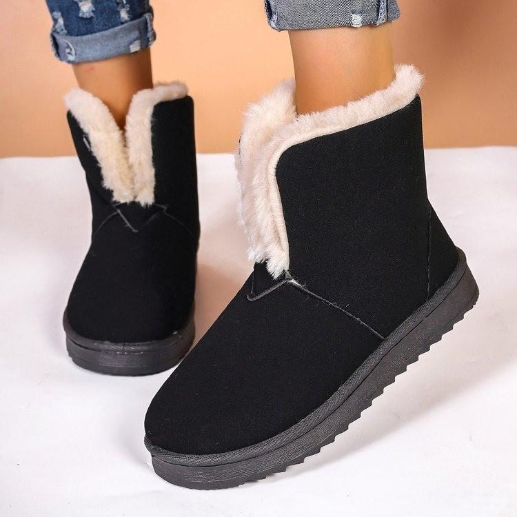 Fashion 2024 Winter New Casual Snow Boots Thick-soled Designer Women's Boots Fashion Round Toed Shoes Women Botas De Mujer