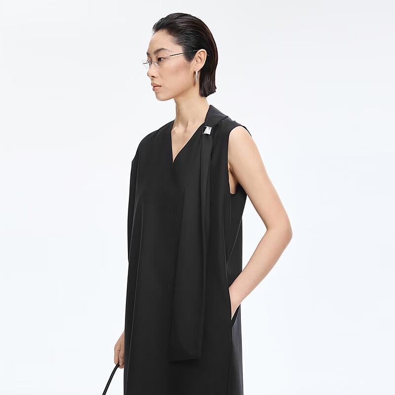 JNBY H-Line Sleeveless V-Neck Long Dress