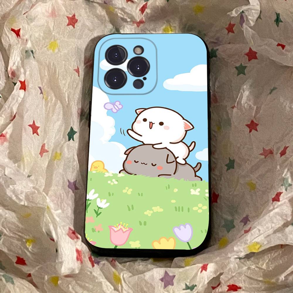 Cartoon Cute Cats Phone Case For Iphone 17 16 15 16e 14 13 12 11 Pro Max Plus Case Cover Coque