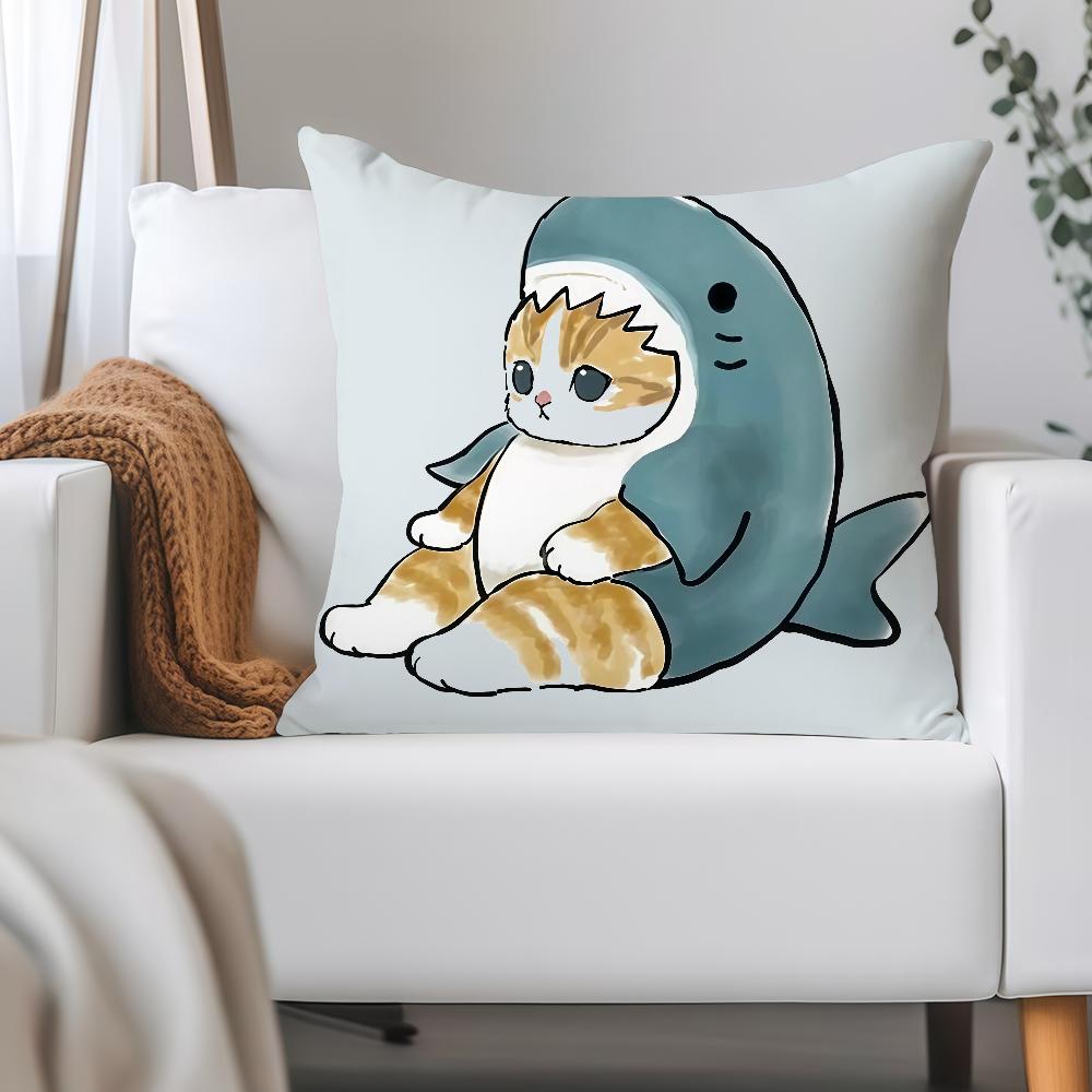Cartoon M-Mofusand C-cat Cute Pillow Case Applicable Space For Guest Rooms Interiors Cars Office House Decoration