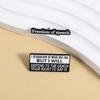 Freedom Of Speech Enamel Pins Voltaire Saying Brooches Lapel Badges Classic Quotes Jewelry Gift for Friends