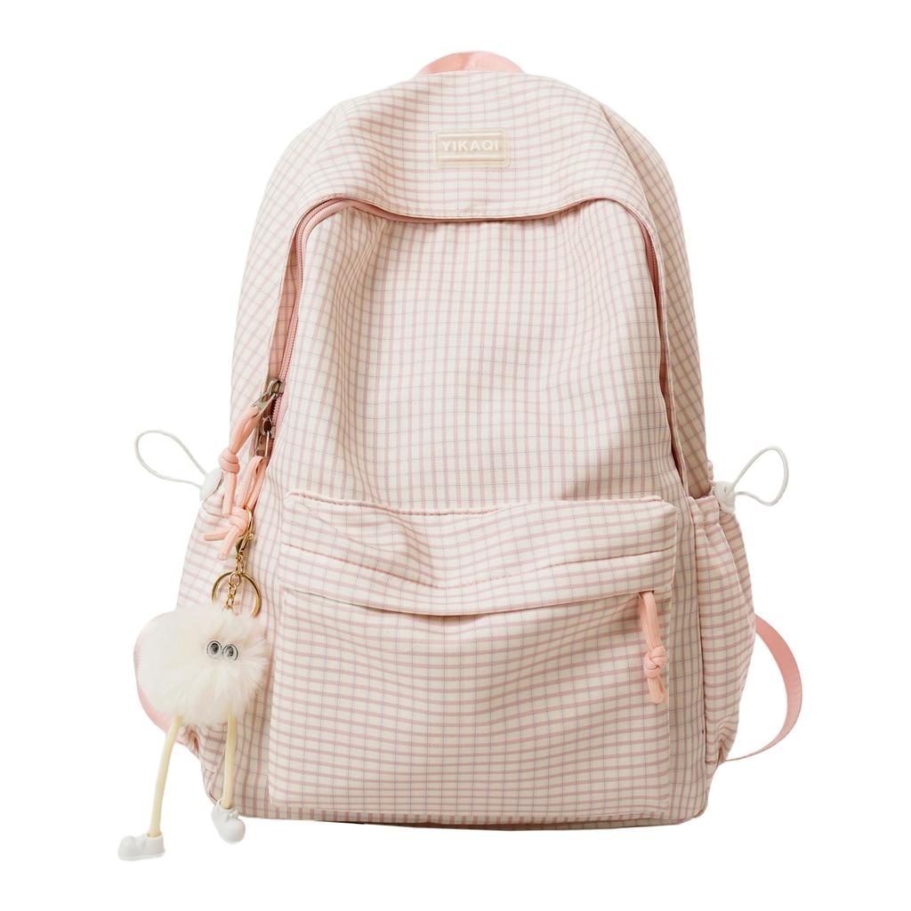Autumn and Winter New High-Value Plaid Lightweight Student Backpack for Girls, Elementary and Middle School Students, Double Shoulder Bag