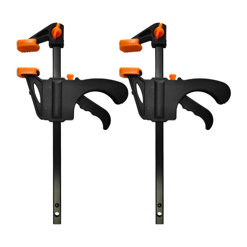 

2 шт. 4-дюймовый F-образный зажим для деревообработки, нейлоновый быстрый зажим для деревообработки, зажим для деревянной доски, металлический крепежный зажим для инструмента