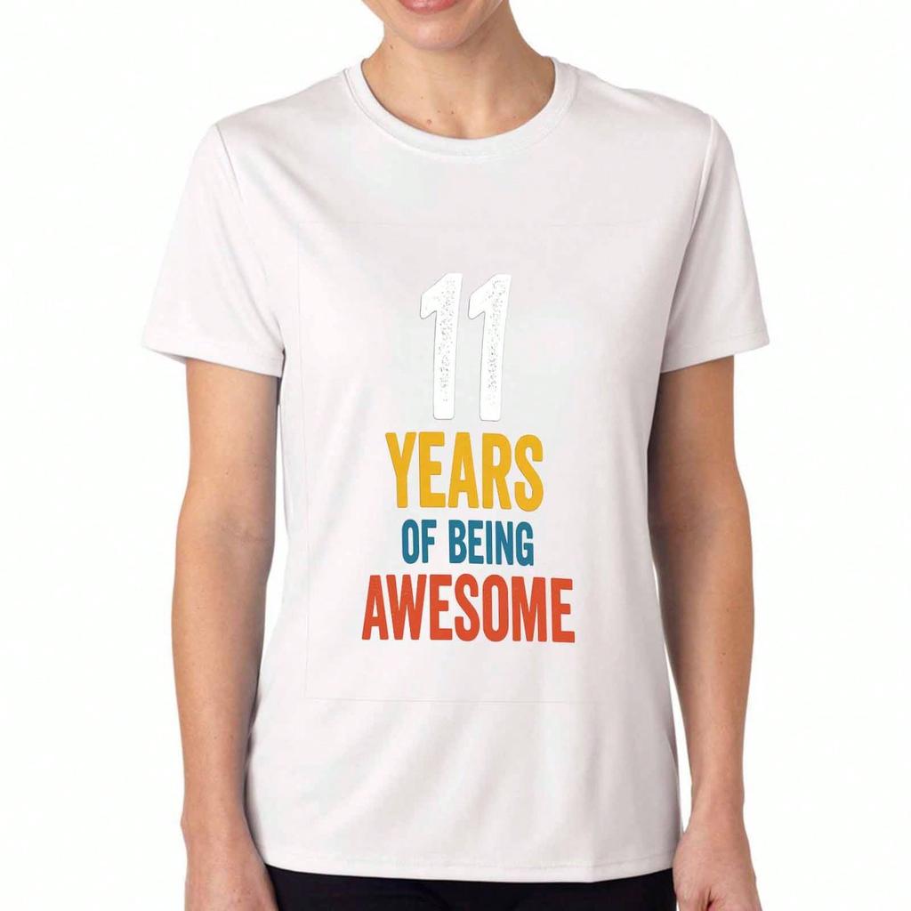 11 Years Of Being Awesome unisex's Cotton T Shirt, Premium Cotton Print, Durable, Casual Fashion.Celebrate 11 Years Of Awesomeness, Stylish And Comfy
