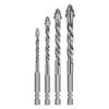HUHAO Super Hard Four-Edge Tile & Concrete Drill Bit Set