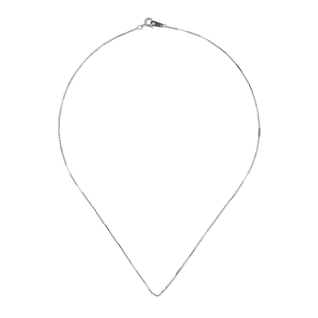 Jbans Classic Flat Bar Slim Chain Necklace (C2503-An919_Sv)