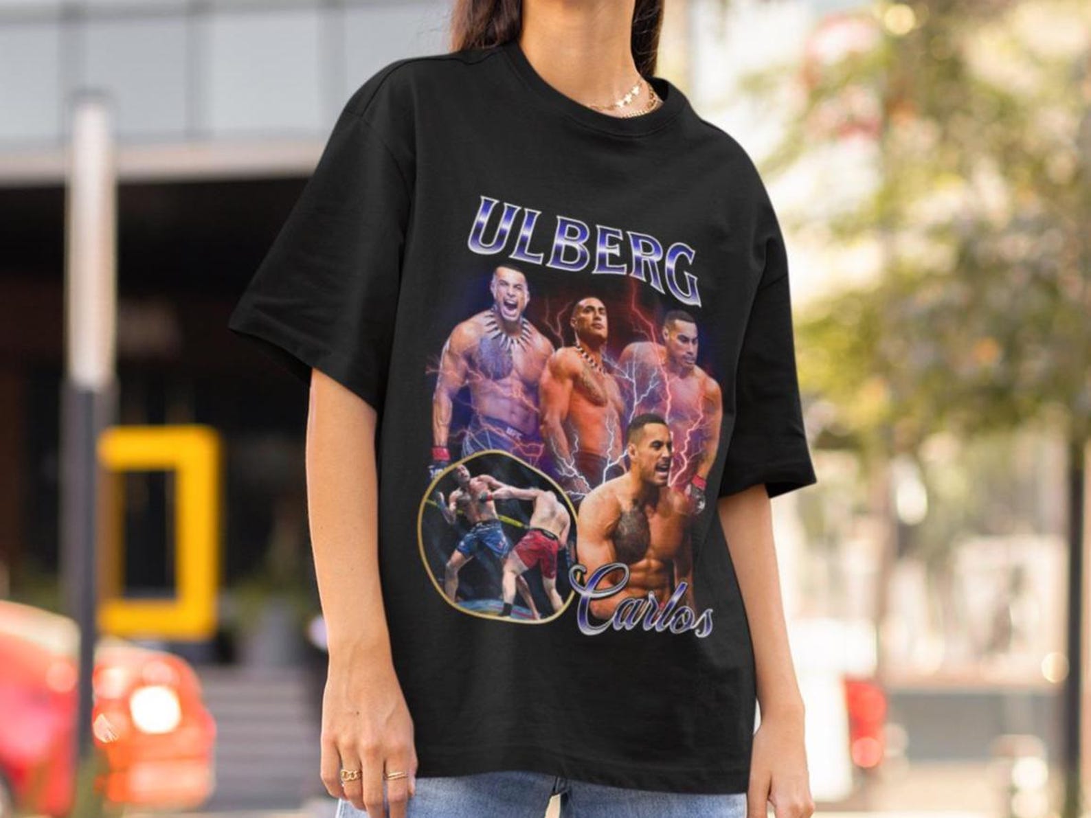 Carlos Ulberg Style UFC mma T-Shirt Retro 90 s style Bootleg T-Shirt Oversized Sport Tee gift for ufc UFC T-Shirt mma style UFC Shirt Champ 4XL