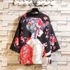 Japansk stil Samurai Kimono Streetwear Herr Cardigan Japan Harajuku Anime Robe Anime Kläder