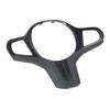 Carbon Fiber Steering Wheel Frame Trim Fadeproof Nappa Leather Steering Wheel Button Panel Trim for