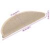 Self Adhesive Stair Treads Sisal Look 15 pcs 56 x 17 x 3 cm Berber
