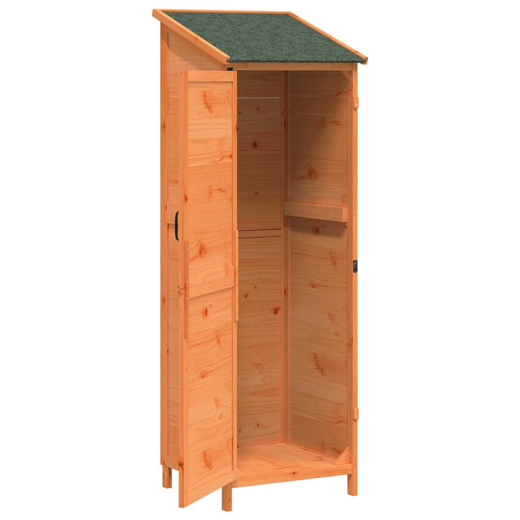 Garden Shed Brown 59.5 x 56 x 176.5 cm Solid Spruce Wood