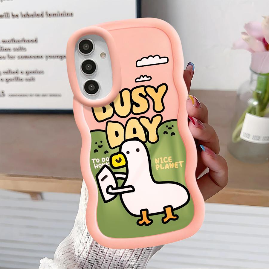 Soft Phone Cover Case for Samsung Galaxy A16 A52 A12 A13 A11 A21s A15 A14 A06 A04 A23 A05 A03 A33 A53 A22 Cartoon Duck