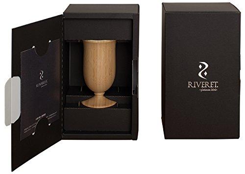 RIVERET Campanula Vessel Glass, 250ml, Bamboo, Dishwasher Safe, Brown, RV-109B