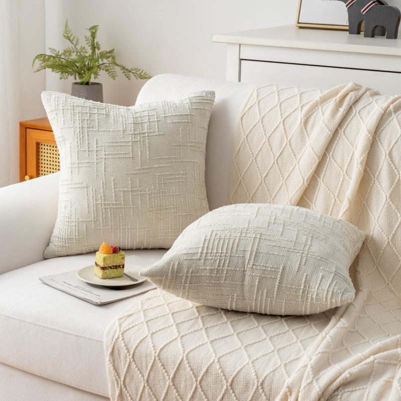 

Новая наволочка Двусторонняя Шенилл Диванная подушка Без наполнителя Прикроватная подушка Офисная подушка для спины Подушка для поясницы Чехол 45 * 45cm (excluding core)