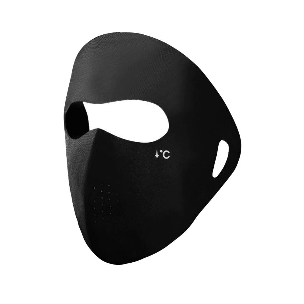 Солнцезащитная маска для лица UPF50+ Защита от солнца - Охлаждающая дышащая ткань и эластичная удобная посадка - Дизайн с микроотверстиями для езды на велосипеде на открытом воздухе Бег Вождение B чёрный