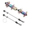 2PCS Bike Hub Aluminum Alloy 32 Holes 120 Click 6 Claw Disc Brake Hub Set with Quick Release Lever for Mountain Bike